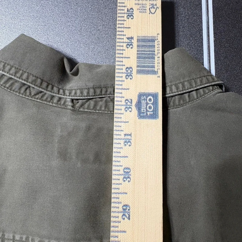 Eddie Bauer Legend Elkhorn Shirt Mens XL Olive Green Cotton Long Sleeve Workwear - Picture 8 of 9